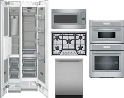 6 Piece Package Includes Refrigerator, Freezer, Cooktop, Wall Oven, Microwave And Dishwasher