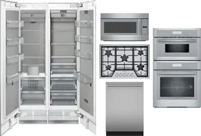 6 Piece Package Includes Refrigerator, Freezer, Cooktop, Wall Oven, Microwave And Dishwasher
