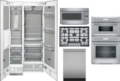 6 Piece Package Includes Refrigerator, Freezer, Cooktop, Wall Oven, Microwave And Dishwasher