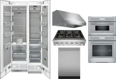 6 Piece Package Includes Refrigerator, Freezer, Cooktop, Wall Oven, Hood And Dishwasher