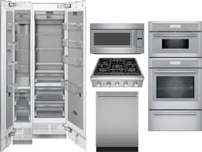 6 Piece Package Includes Refrigerator, Freezer, Cooktop, Wall Oven, Microwave And Dishwasher