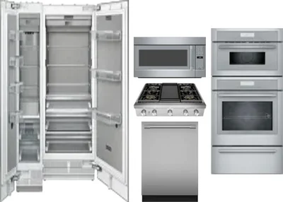 6 Piece Package Includes Refrigerator, Freezer, Cooktop, Wall Oven, Microwave And Dishwasher