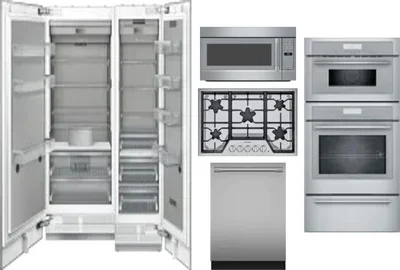6 Piece Package Includes Refrigerator, Freezer, Cooktop, Wall Oven, Microwave And Dishwasher