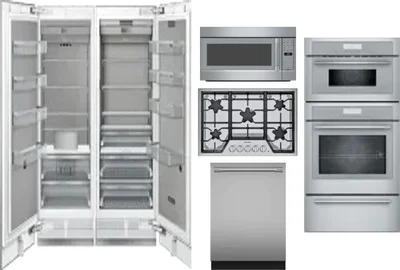 6 Piece Package Includes Refrigerator, Freezer, Cooktop, Wall Oven, Microwave And Dishwasher