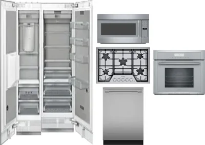 6 Piece Package Includes Refrigerator, Freezer, Cooktop, Wall Oven, Microwave And Dishwasher
