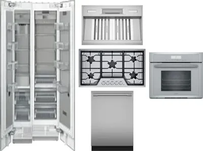 6 Piece Package Includes Refrigerator, Freezer, Cooktop, Wall Oven, Hood And Dishwasher