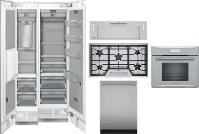 6 Piece Package Includes Refrigerator, Freezer, Cooktop, Wall Oven, Hood And Dishwasher