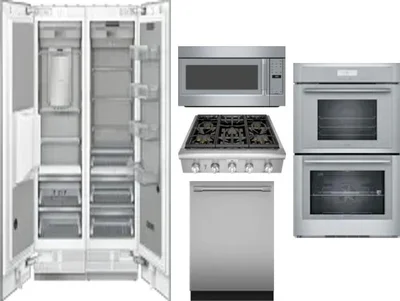 6 Piece Package Includes Refrigerator, Freezer, Cooktop, Wall Oven, Microwave And Dishwasher