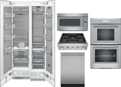 6 Piece Package Includes Refrigerator, Freezer, Cooktop, Wall Oven, Microwave And Dishwasher