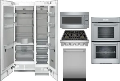 6 Piece Package Includes Refrigerator, Freezer, Cooktop, Wall Oven, Microwave And Dishwasher
