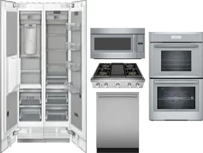 6 Piece Package Includes Refrigerator, Freezer, Cooktop, Wall Oven, Microwave And Dishwasher
