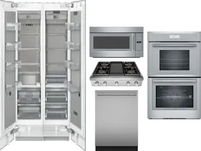 6 Piece Package Includes Refrigerator, Freezer, Cooktop, Wall Oven, Microwave And Dishwasher