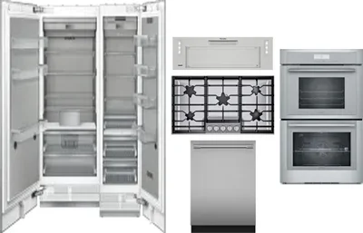 6 Piece Package Includes Refrigerator, Freezer, Cooktop, Wall Oven, Hood And Dishwasher