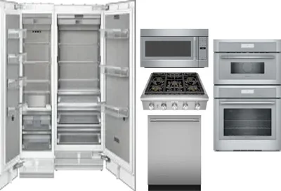 6 Piece Package Includes Refrigerator, Freezer, Cooktop, Wall Oven, Microwave And Dishwasher