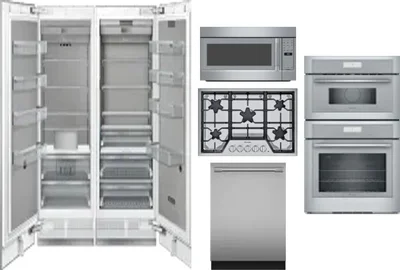 6 Piece Package Includes Refrigerator, Freezer, Cooktop, Wall Oven, Microwave And Dishwasher