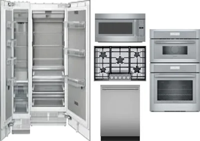 6 Piece Package Includes Refrigerator, Freezer, Cooktop, Wall Oven, Microwave And Dishwasher