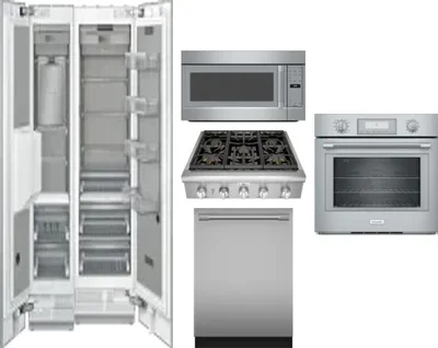 6 Piece Package Includes Refrigerator, Freezer, Cooktop, Wall Oven, Microwave And Dishwasher