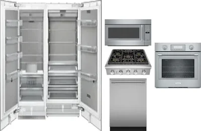 6 Piece Package Includes Refrigerator, Freezer, Cooktop, Wall Oven, Microwave And Dishwasher