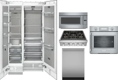 6 Piece Package Includes Refrigerator, Freezer, Cooktop, Wall Oven, Microwave And Dishwasher