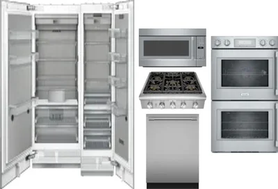 6 Piece Package Includes Refrigerator, Freezer, Cooktop, Wall Oven, Microwave And Dishwasher