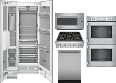 6 Piece Package Includes Refrigerator, Freezer, Cooktop, Wall Oven, Microwave And Dishwasher