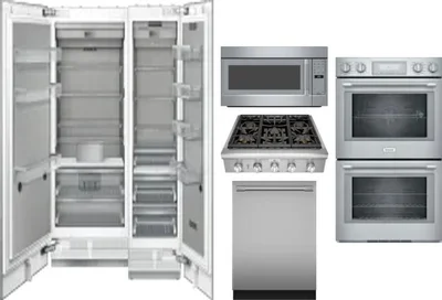 6 Piece Package Includes Refrigerator, Freezer, Cooktop, Wall Oven, Microwave And Dishwasher