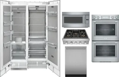 6 Piece Package Includes Refrigerator, Freezer, Cooktop, Wall Oven, Microwave And Dishwasher