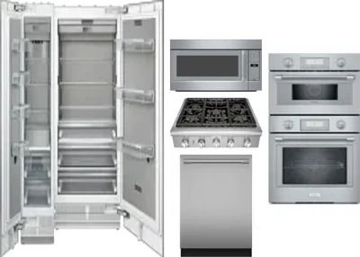 6 Piece Package Includes Refrigerator, Freezer, Cooktop, Wall Oven, Microwave And Dishwasher