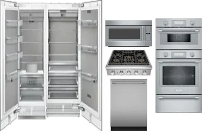 6 Piece Package Includes Refrigerator, Freezer, Cooktop, Wall Oven, Microwave And Dishwasher