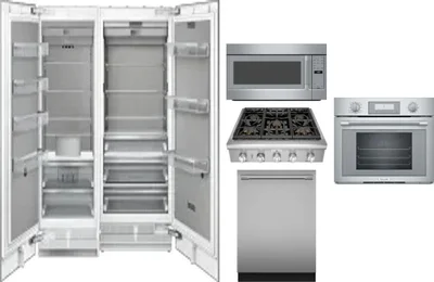 6 Piece Package Includes Refrigerator, Freezer, Cooktop, Wall Oven, Microwave And Dishwasher