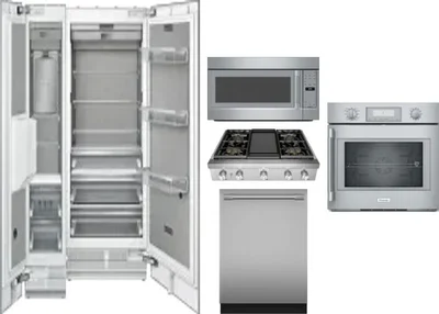 6 Piece Package Includes Refrigerator, Freezer, Cooktop, Wall Oven, Microwave And Dishwasher
