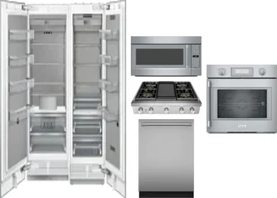 6 Piece Package Includes Refrigerator, Freezer, Cooktop, Wall Oven, Microwave And Dishwasher