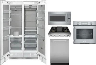 6 Piece Package Includes Refrigerator, Freezer, Cooktop, Wall Oven, Microwave And Dishwasher