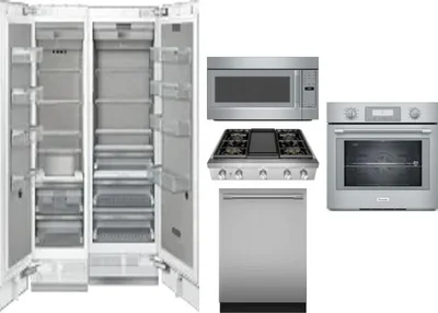 6 Piece Package Includes Refrigerator, Freezer, Cooktop, Wall Oven, Microwave And Dishwasher