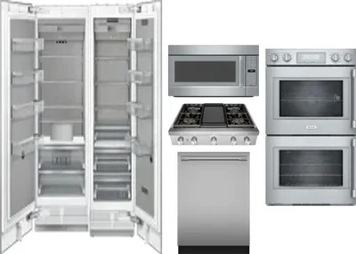 6 Piece Package Includes Refrigerator, Freezer, Cooktop, Wall Oven, Microwave And Dishwasher