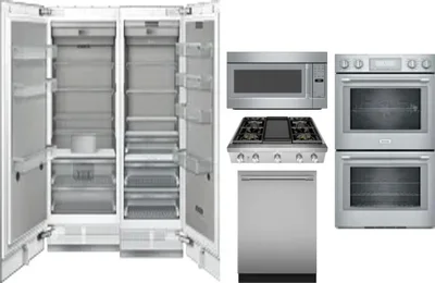 6 Piece Package Includes Refrigerator, Freezer, Cooktop, Wall Oven, Microwave And Dishwasher
