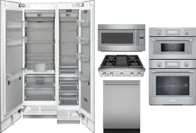 6 Piece Package Includes Refrigerator, Freezer, Cooktop, Wall Oven, Microwave And Dishwasher
