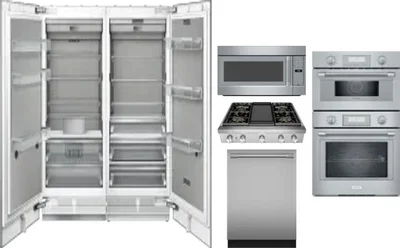 6 Piece Package Includes Refrigerator, Freezer, Cooktop, Wall Oven, Microwave And Dishwasher