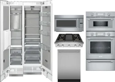 6 Piece Package Includes Refrigerator, Freezer, Cooktop, Wall Oven, Microwave And Dishwasher