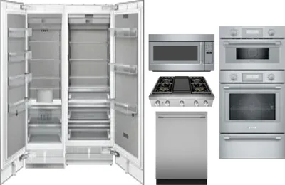 6 Piece Package Includes Refrigerator, Freezer, Cooktop, Wall Oven, Microwave And Dishwasher