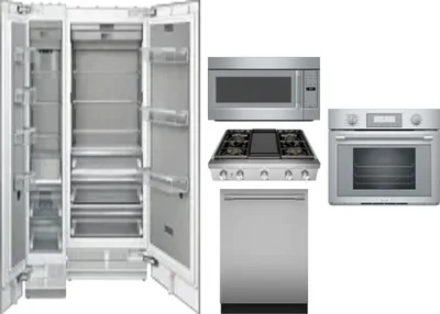 6 Piece Package Includes Refrigerator, Freezer, Cooktop, Wall Oven, Microwave And Dishwasher