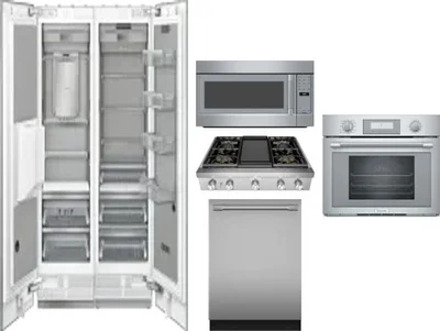 6 Piece Package Includes Refrigerator, Freezer, Cooktop, Wall Oven, Microwave And Dishwasher