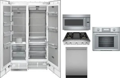 6 Piece Package Includes Refrigerator, Freezer, Cooktop, Wall Oven, Microwave And Dishwasher