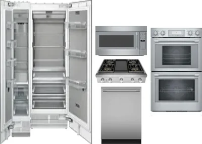 6 Piece Package Includes Refrigerator, Freezer, Cooktop, Wall Oven, Microwave And Dishwasher
