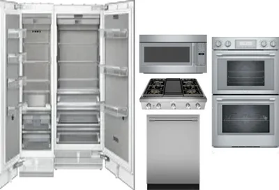 6 Piece Package Includes Refrigerator, Freezer, Cooktop, Wall Oven, Microwave And Dishwasher
