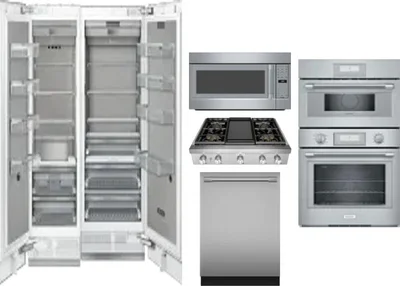 6 Piece Package Includes Refrigerator, Freezer, Cooktop, Wall Oven, Microwave And Dishwasher
