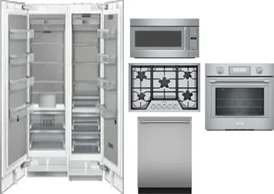 6 Piece Package Includes Refrigerator, Freezer, Cooktop, Wall Oven, Microwave And Dishwasher