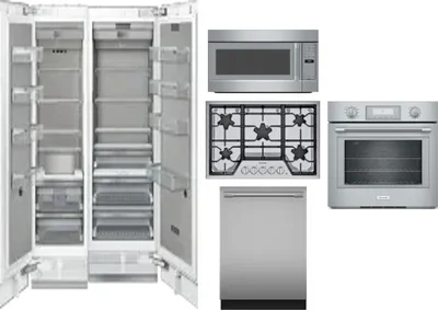 6 Piece Package Includes Refrigerator, Freezer, Cooktop, Wall Oven, Microwave And Dishwasher