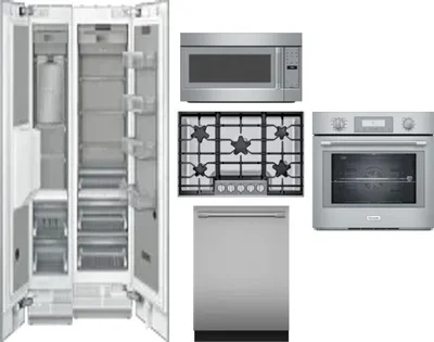 6 Piece Package Includes Refrigerator, Freezer, Cooktop, Wall Oven, Microwave And Dishwasher