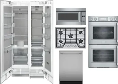 6 Piece Package Includes Refrigerator, Freezer, Cooktop, Wall Oven, Microwave And Dishwasher